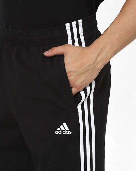 Adidas Solid Casual Men Track Pants color Black & Navy Blue