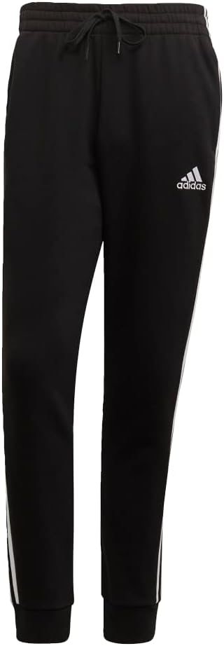 Men's Essentials Fleece Tapered Cuff 3-Stripes Pants