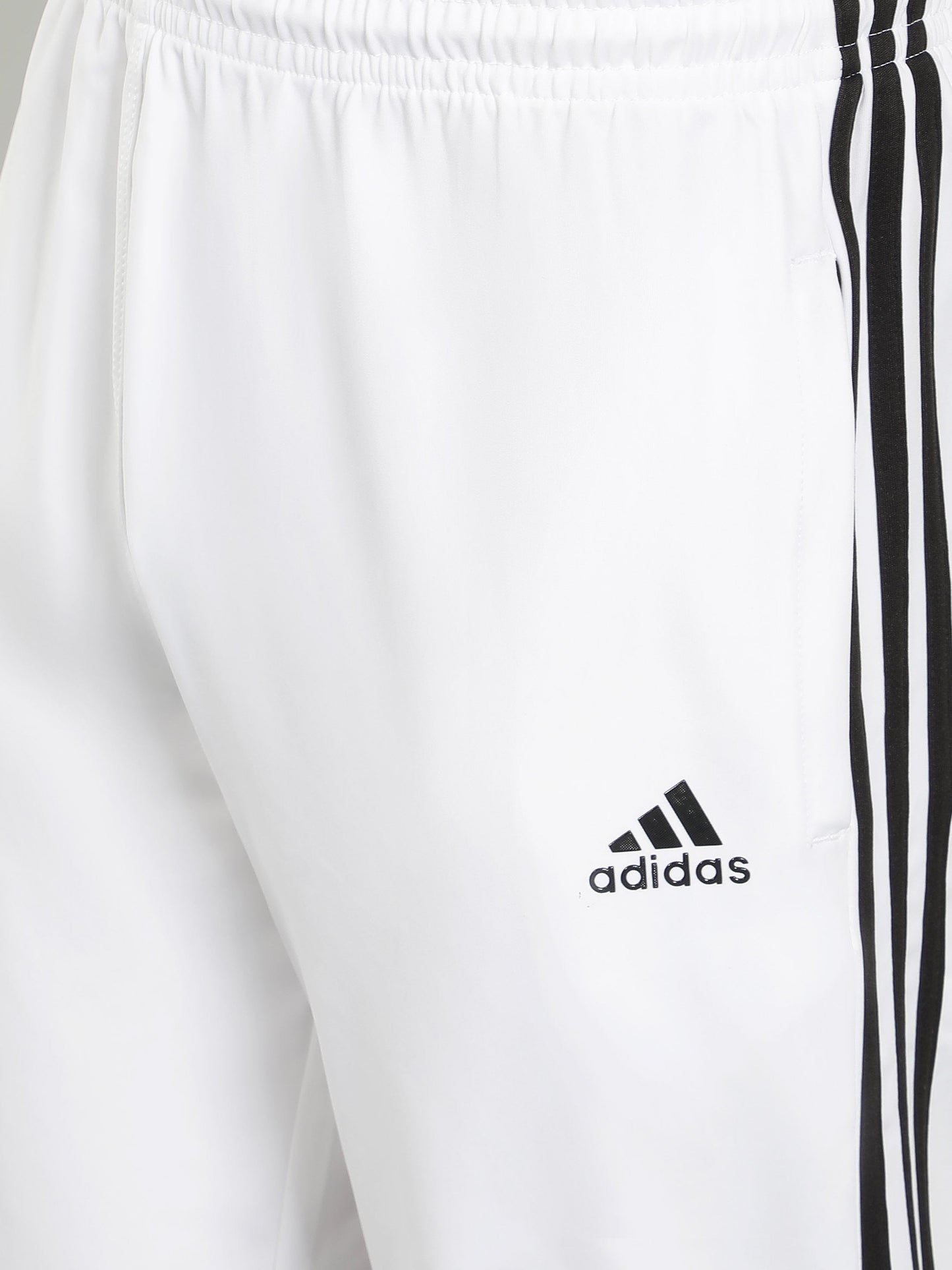 Adidas Solid Casual Men Track Pants color Black & White