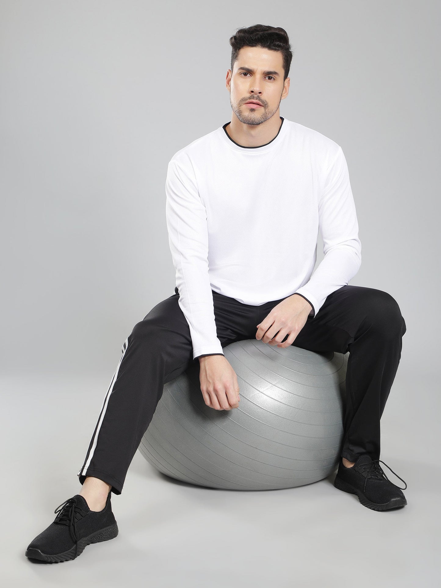 Adidas Full Striped Solid Men Black Track Pants