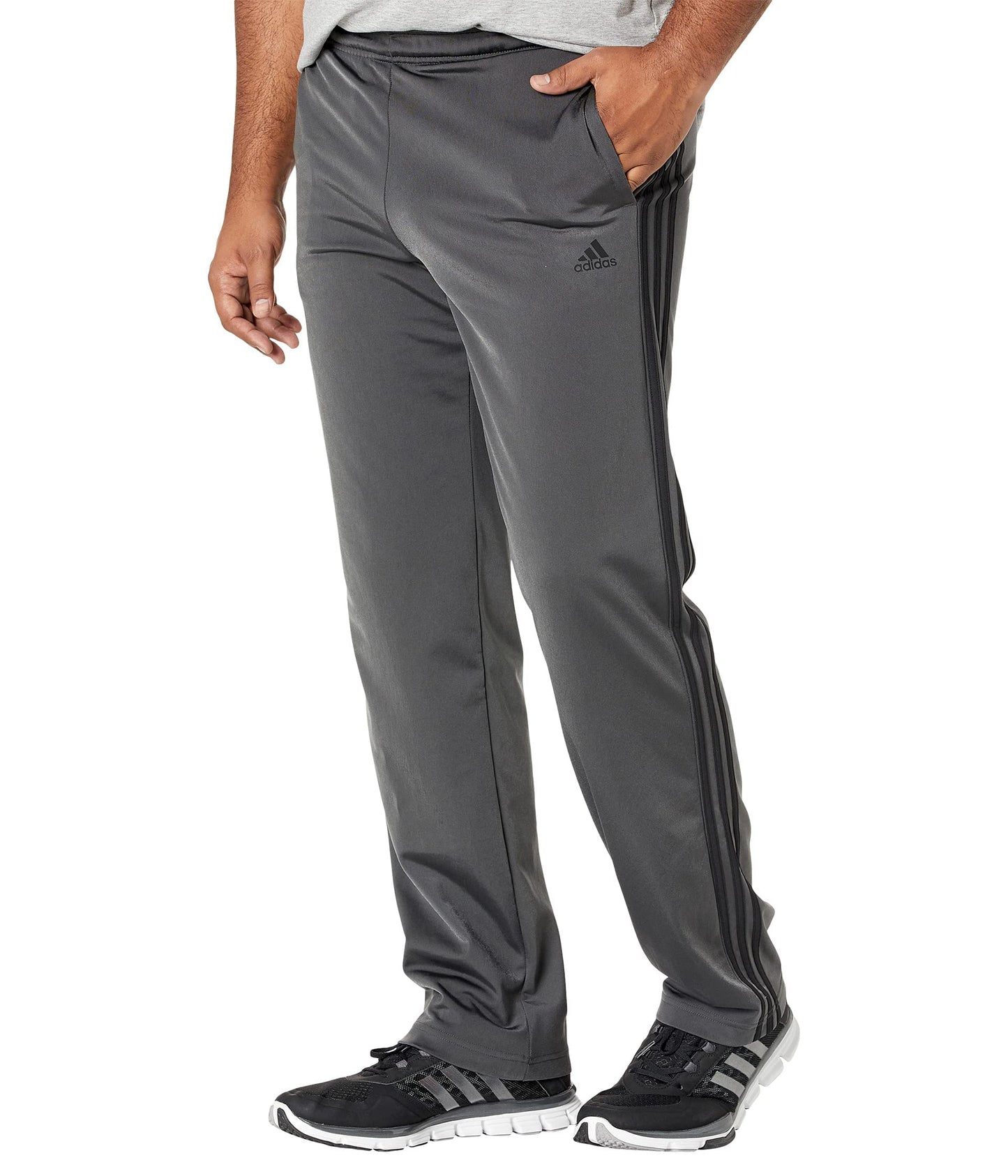 Men's Essentials Warm-Up Open Hem 3-Stripes Tracksuit Pants
